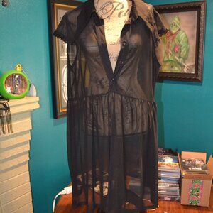 killstar lace see through top womens 4x